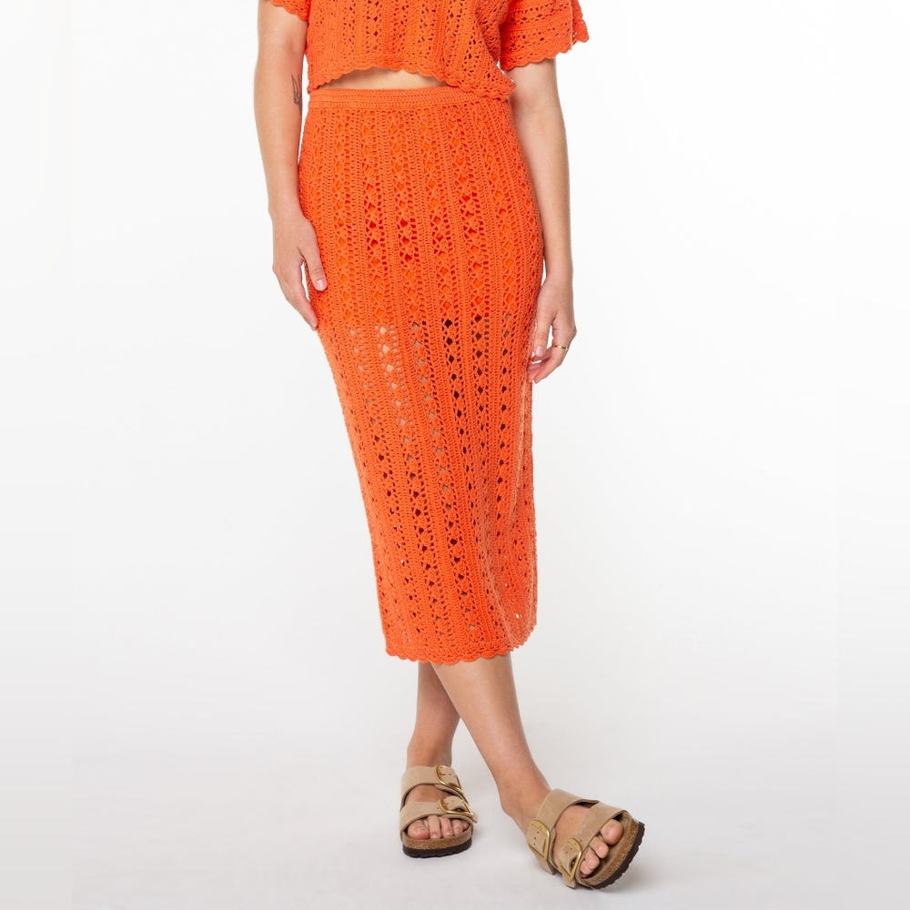 NWT Roxy Sea Swirl Crochet Skirt
